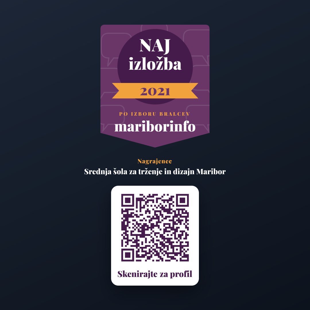 Predogled (Instagram / FB objava) za Srednja šola za trženje in dizajn Maribor